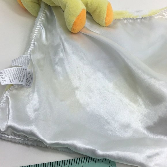 Baby Starters Duck Lovey Security Blanket Satin Rattle Ducky Yellow Gray Blue - Picture 10 of 12